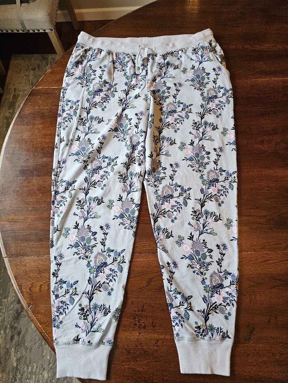 Vera Bradley Light Blue Floral Print Joggers